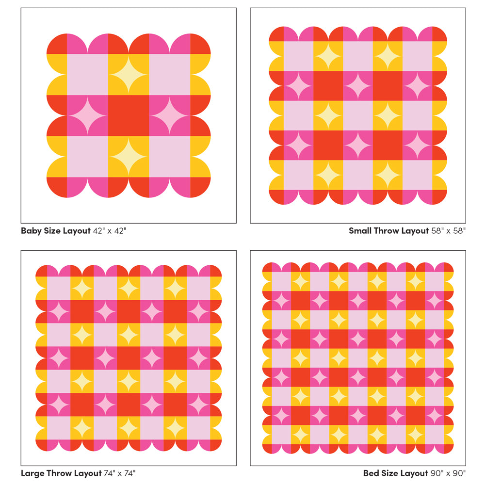 Gingham Glitz Quilt Pattern by Holly Clarke Design