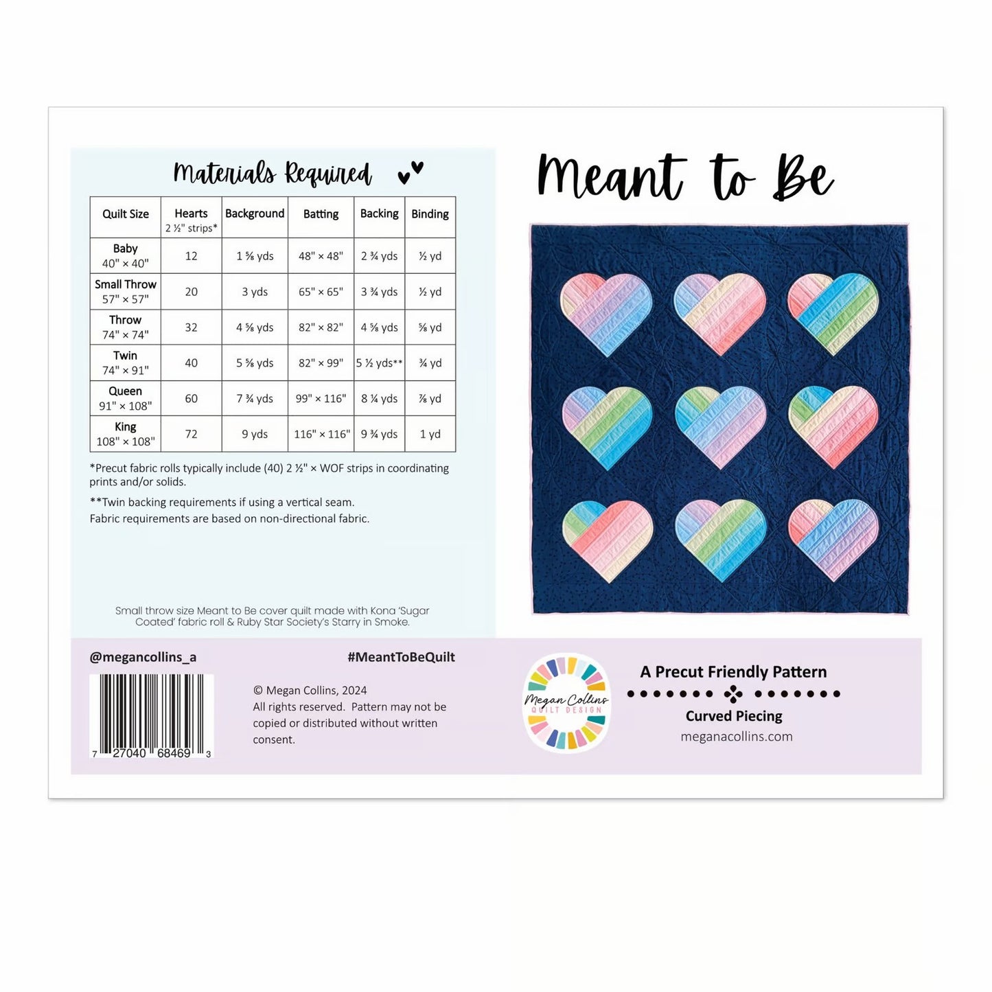 Meant to Be Quilt Pattern by Megan Collins Quilt Design