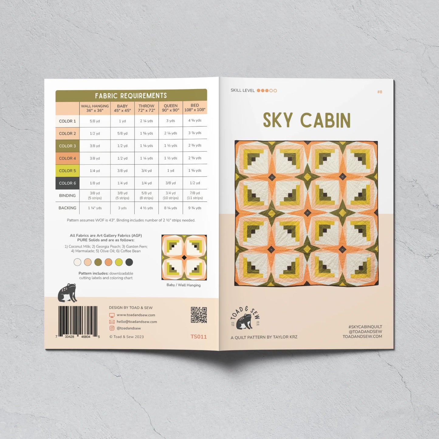 Sky Cabin Quilt Pattern by Toad & Sew