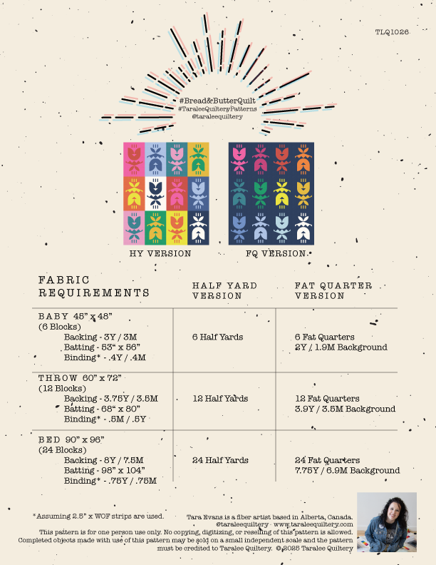 Bread & Butter Template Set by Taralee Quiltery