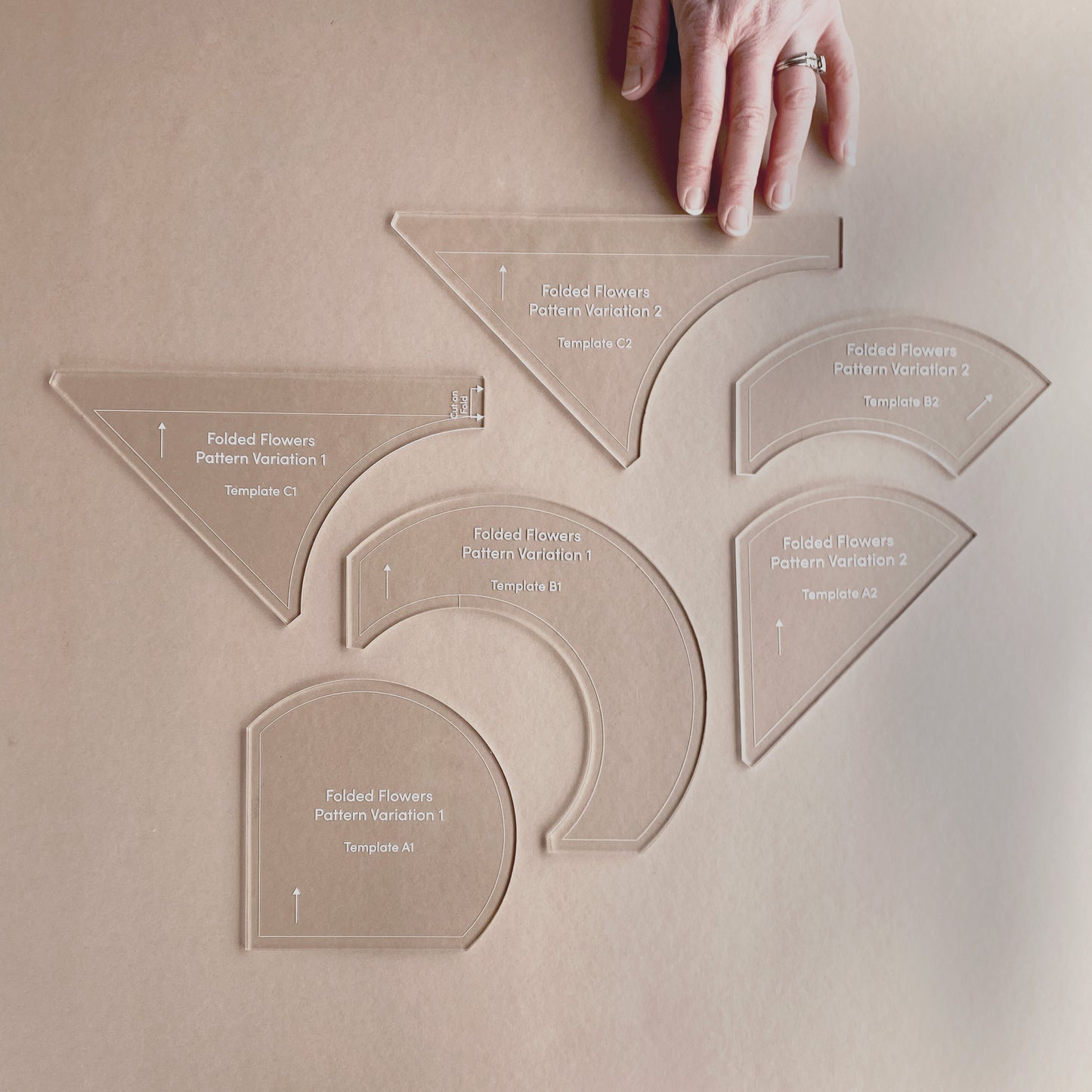 Folded Flowers Templates by Cotton & Bourbon and Holly Clarke Design