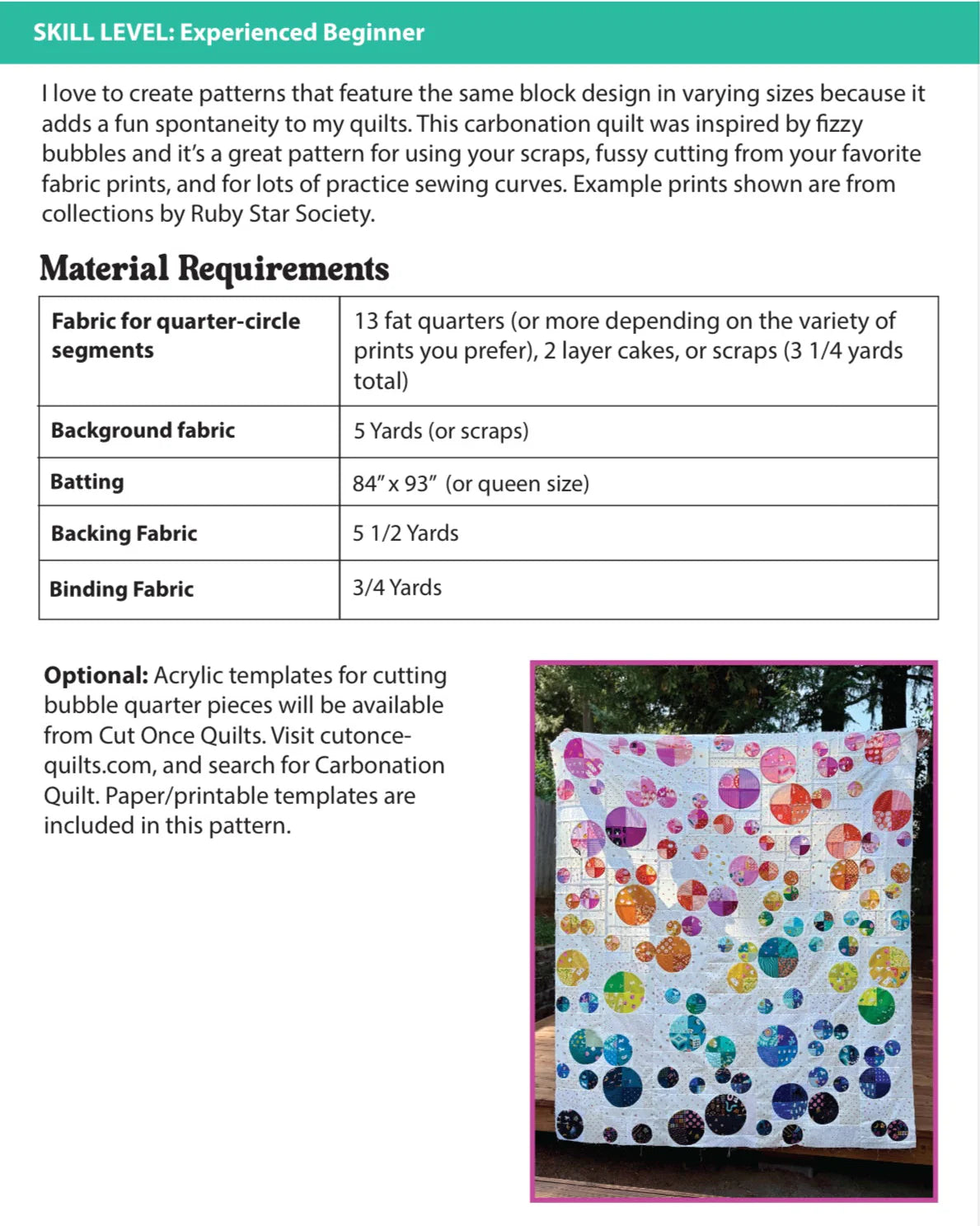 Carbonation Quilt Pattern by See Jamie Sew