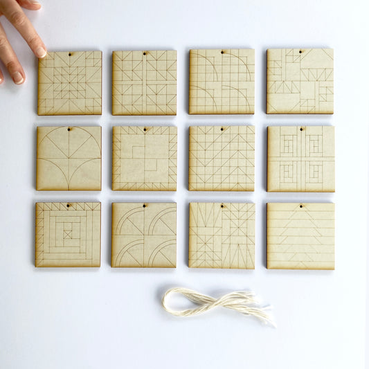 Botanical Block of the Month Ornaments by Suzy Quilts