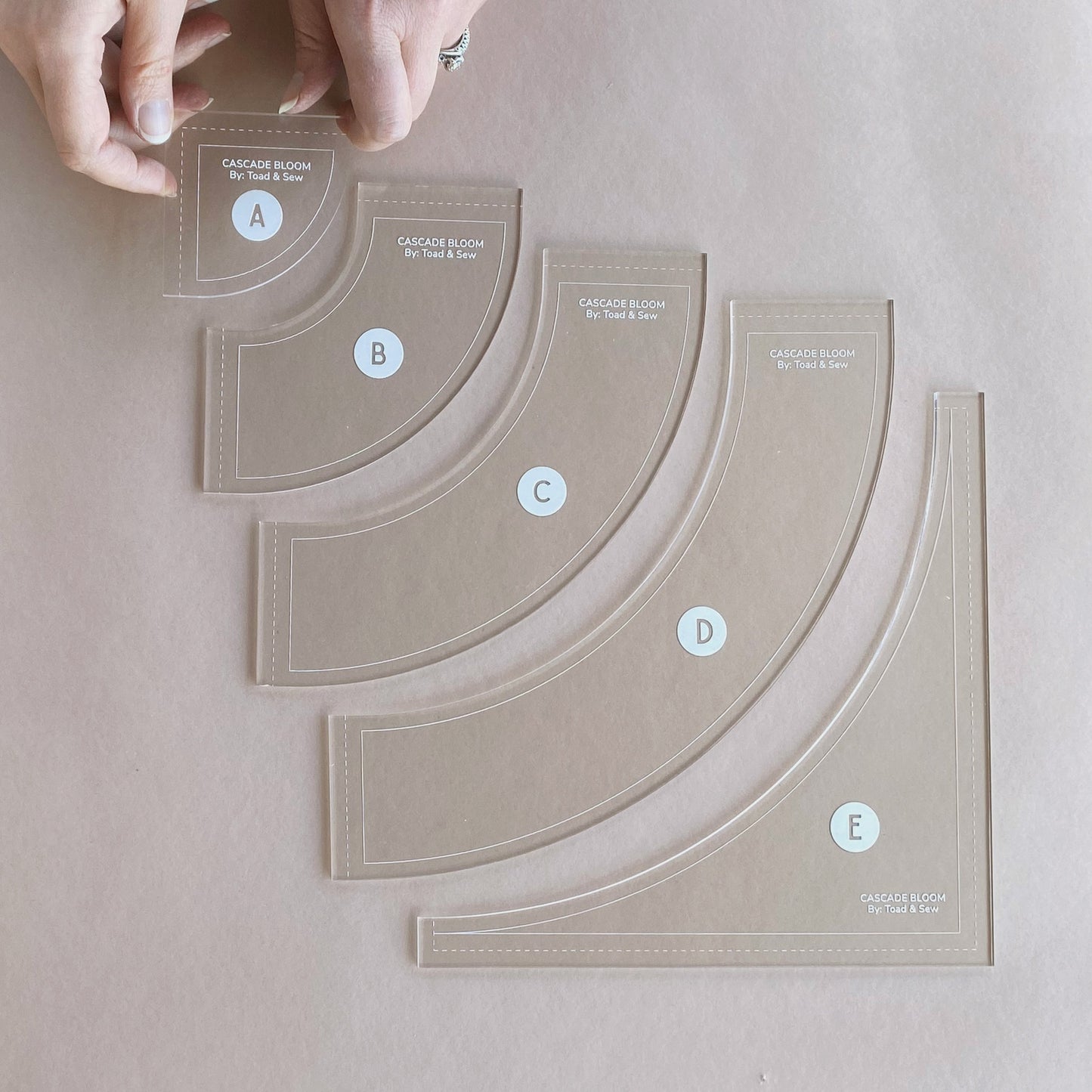 Cascade Bloom Templates by Toad & Sew