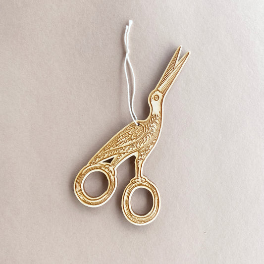 Stork Scissors Ornament