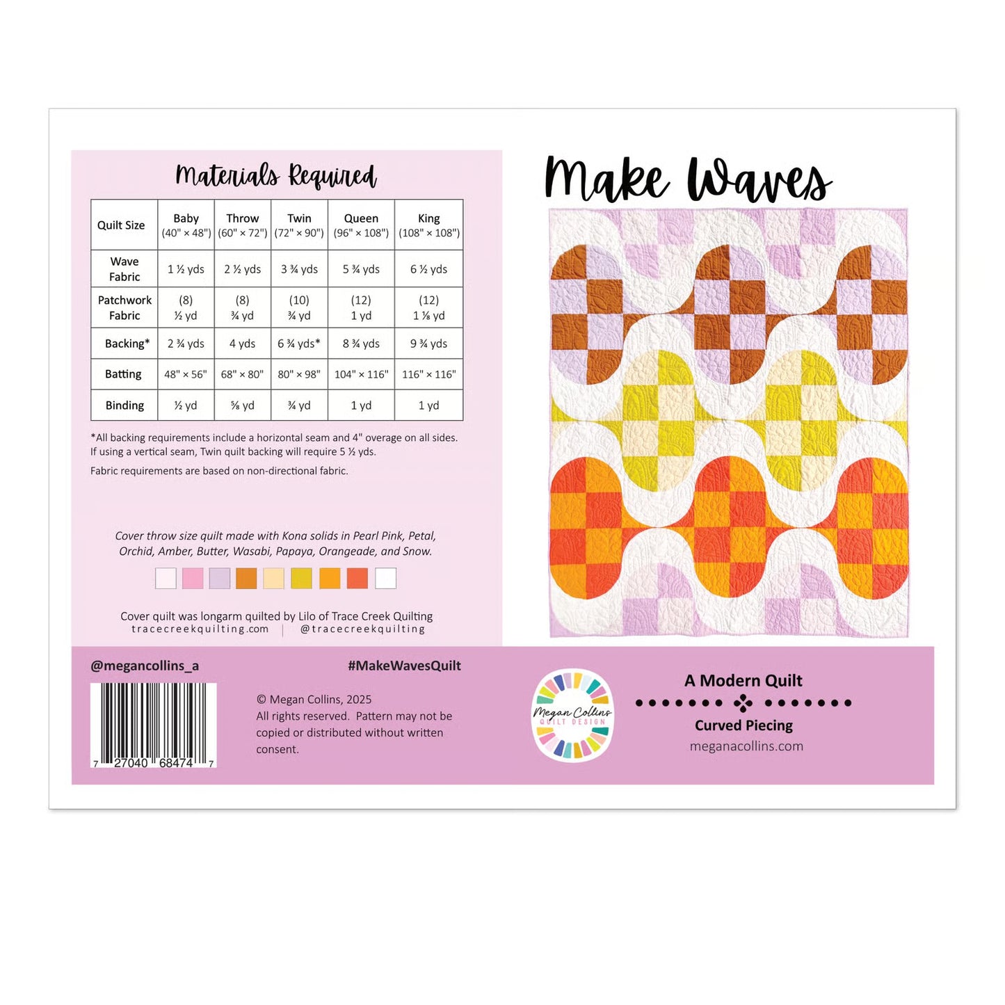 Make Waves Quilt Pattern by Megan Collins