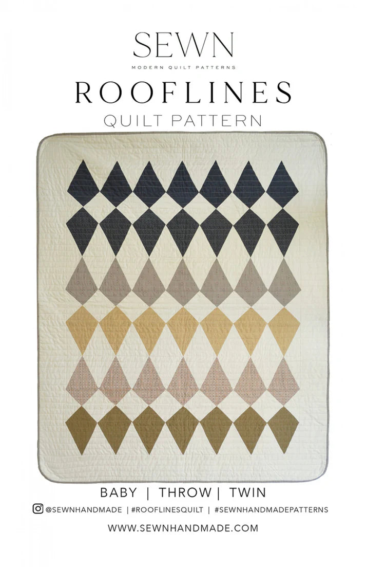 Rooflines Quilt Pattern by Sewn Modern Quilt Patterns
